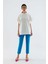 Kısa Kollu Pileli Kadın Sweatshirt Ekru Y2254213_049 1