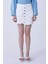 Cep Detaylı Önü Düğmeli Beyaz Denim Mini Etek Beyaz Y2153902_002 1