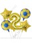 Sarı Lacivert Futbol Topu Folyo Balon Seti Yaş 2 1