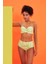 Yeşil Zebra Desen Straplez Tek Üst Bikini 1