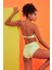 Yeşil Zebra Desen Straplez Tek Üst Bikini 3