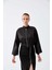 Beli Lastikli Bomber Kadın Ceket Siyah K2216504_001 1