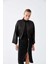 Beli Lastikli Bomber Kadın Ceket Siyah K2216504_001 3