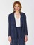 Crep Detaylı Kareli Kadın Ceket Lacivert Y1916005_015 4