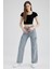 Fitted U Yaka Basic Kısa Kollu Crop Tişört A0387AX23SP 5