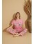 Kadın 2550-37 Kısa Kol Desenli Pijama Takımı Pembe 3