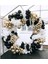 Krom Gold Siyah ve Beyaz Balon Zinciri 100 Adet 1