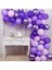 Yetişkin Doğum Günü Balon Parti Set Mor Renk Balon Set 100 Adet Balon ve Balon Zinciri 1