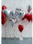 Sevgililer Günü Balon 10 Adet Kalp Folyo Balon Gümüş Kalp Balon Kırımızı Kalp Balon 18 Inch 40 cm 1