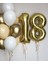 18 Yaş Folyo Balon Doğum Günü 18 Yaş Konsept 10 Adet Lateks Balon 1