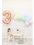 3 Yaş Doğum Günü Konsept Balon Makaron Renk Balon ve Zinciri Rakam Balon Set 1