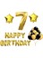 7 Yaş Happy Birthday Gold Set Doğum Günü Set 7 Yaş Günü Set 1