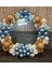 Krom Mavi Gold Pastel Beyaz Balon Zinciri 100 Adet 1