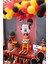 100 Adet Kırmızı Siyah Sarı Metalik Balon ve Balon Zinciri Mıckey Mouse Konsept Balon Parti Süsleme 1