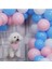 50 Adet Pastel Balon ve 5 Metre Balon Zinciri (Pembe- Açık Mavi-Beyaz) 1