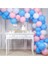 50 Adet Pastel Balon ve 5 Metre Balon Zinciri (Pembe- Açık Mavi-Beyaz) 2