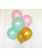 30 Adet Metalik Balon (Mint Yeşili - Pembe - Altın) Uçan Balon 1
