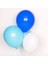 30 Adet Metalik Balon (Beyaz - Mavi - Mint Yeşil Karışık) Balon 1