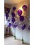 100 Adet Karışık Gri Mor Renk Metalik Balon 1