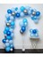 100 Adet Lacivert Mavi Beyaz Metalik Balon Gri Krom Balon Zincir 1