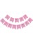 Pembe Gümüş Happy Bırthday Yaldızlı Banner 1