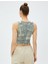 Crop Atlet Korse Pencere Detaylı Batik Desenli 4