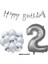 Happy Bırthday Doğum Günü Parti Set Gümüş Yaş Balon Şeffaf Gümüş Metalik Lateks Balon Set Parti Set 2