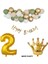 50 Adet Balon Küf Beyaz Ten Gold Renk Happy Bırthday Banner Yaş Rakam Folyo Balon ve Kral Taç Set 1