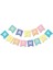 Macaron Hologram Happy Birthday Banner 1