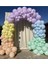 Makaron Mint Yeşili Somon Lila Sarı ve Mavi Balon Zinciri 100 Adet 1