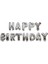 Happy Birthday Gümüş Harf Folyo Balon Set 1