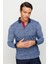 Erkek Polo Yaka Tüy Desenli Sweatshirt Lacivert 1