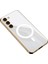 Casestreet Samsung Galaxy S23 Kılıf Magsafe Wireless Şarj Özellikli Kent Lazer Kaplama Silikon Beyaz 1