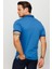 Erkek Polo Yaka Yakası ve Kolu Triko Cepli T-Shirt Saks 4