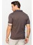 Erkek Polo Yaka Yakası ve Kolu Triko Cepli T-Shirt Kahve 4