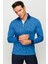 Erkek Polo Yaka Yelken Desenli Sweatshirt Saks 2