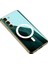 Casestreet Samsung Galaxy S23 Kılıf Magsafe Wireless Şarj Özellikli Kent Lazer Kaplama Silikon Yeşil 1