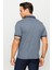 Erkek Polo Yaka Yakası ve Kolu Triko Cepli T-Shirt Füme 4