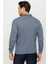 Erkek Polo Yaka Kare Desenli Uzun Kollu Sweatshirt Füme 5