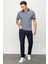 Erkek Polo Yaka Cepli Jakarlı Tshirt Füme 5