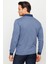 Erkek Polo Yaka Jakarlı Minik Desenli Sweatshirt Saks 4