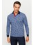 Erkek Polo Yaka Yelken Desenli Sweatshirt Lacivert 5