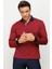 Erkek Polo Yaka Yelken Desenli Sweatshirt Bordo 1
