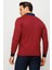 Erkek Polo Yaka Yelken Desenli Sweatshirt Bordo 4