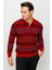 Erkek Polo Yaka Renkli Çizgili Kalın Yün Kazak 7
