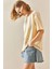 Bej Oversize Basic T-Shirt 3YXK1-47087-25 1
