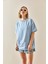 Bebe Mavisi Oversize Basic T-Shirt 3YXK1-47087-55 1