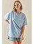 Bebe Mavisi Oversize Basic T-Shirt 3YXK1-47087-55 2