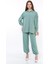 Kadın Aerobin Gömlek-Pantolon Alt Üst Ikili Takım Su Yeşili 4