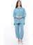 Kadın Aerobin Gömlek-Pantolon Alt Üst Ikili Takım Bebe Mavisi 2